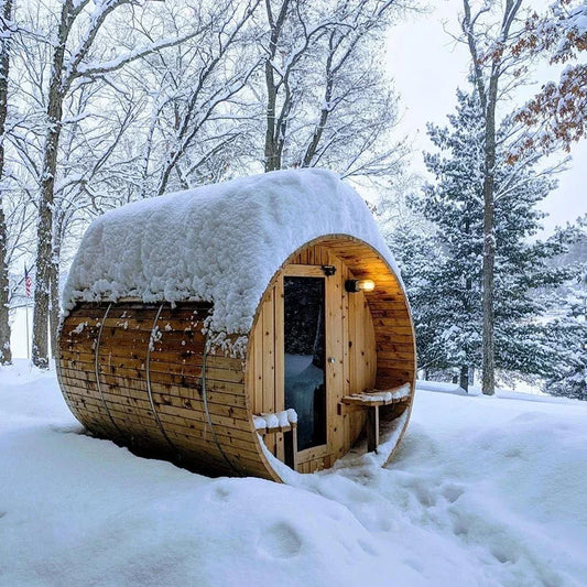 Barrel sauna room courtyard volcanic stone sauna furnace far infrared wet and dry steam room